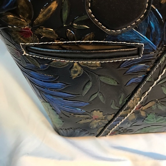 🌙🔥3xHP🔥 NWT ONE OF A KIND BEAUTIFUL LEATHER&HAND PAINTED PURSE-WEARABLE ART! - Picture 9 of 13